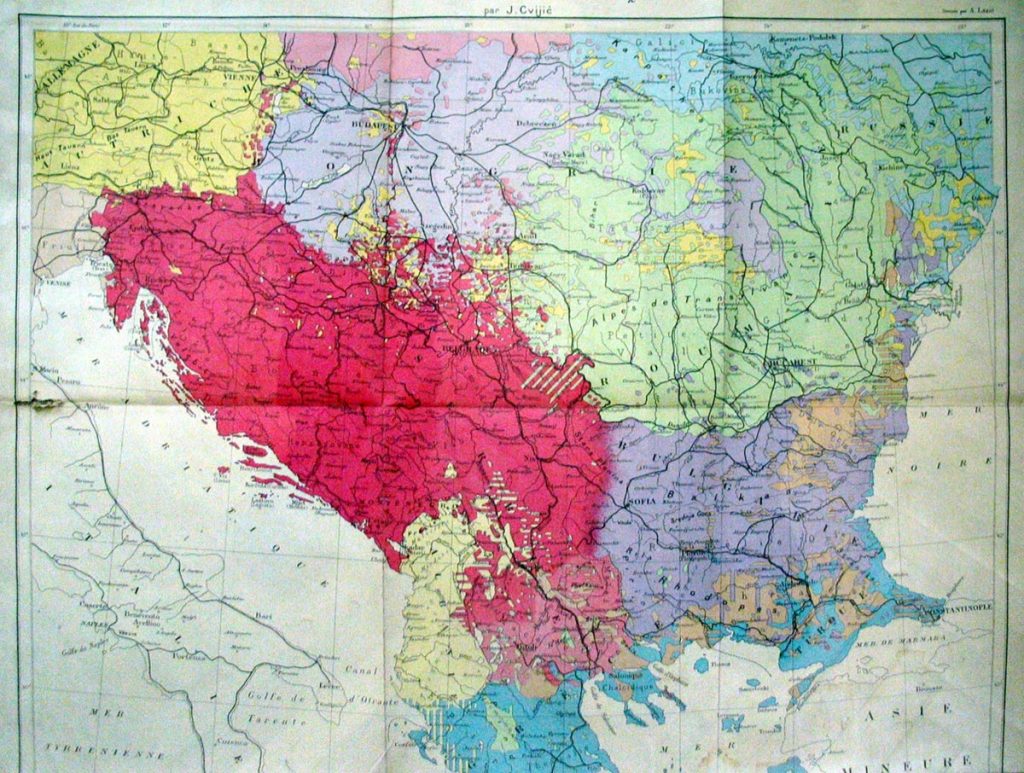 Етнографска карта Балканског полуострва, Монографија „Балканско полуострво и јужнословенске земље“, Београд, 1932.
